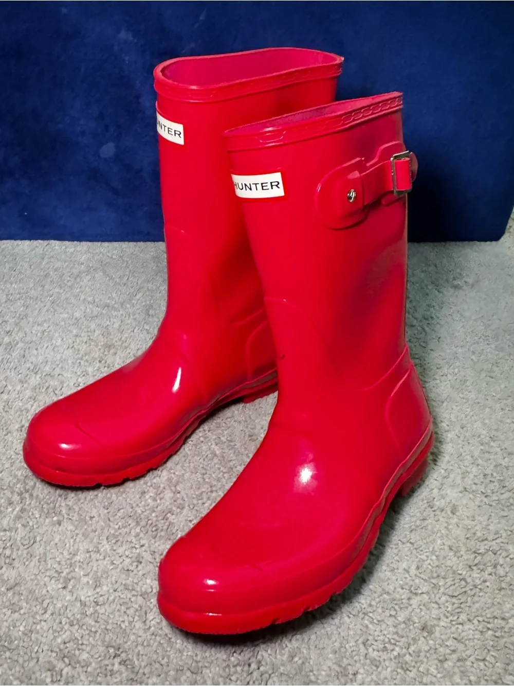 Hunter Women’s Gloss Short Rain Boots - Hot Pink